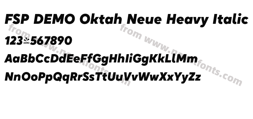FSP DEMO Oktah Neue Heavy ItalicPreview