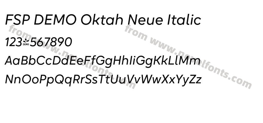 FSP DEMO Oktah Neue ItalicPreview