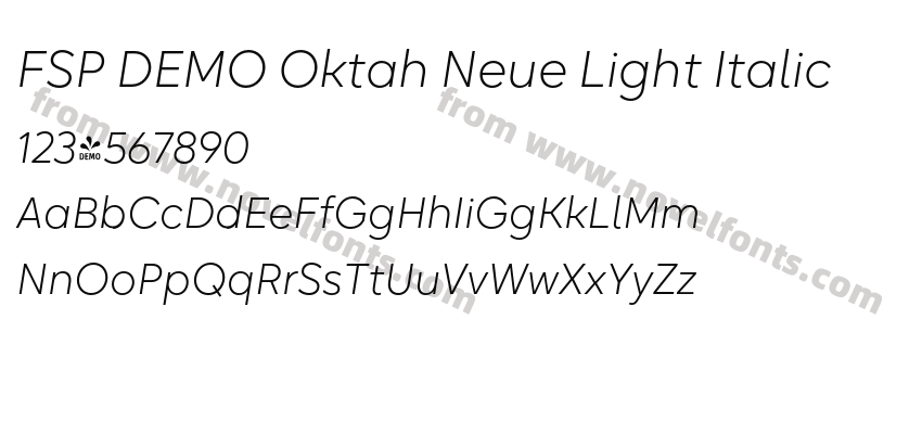 FSP DEMO Oktah Neue Light ItalicPreview