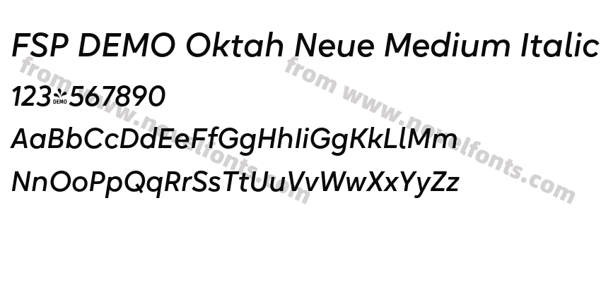FSP DEMO Oktah Neue Medium ItalicPreview