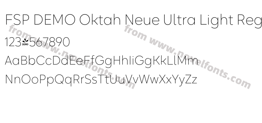 FSP DEMO Oktah Neue Ultra Light RegularPreview