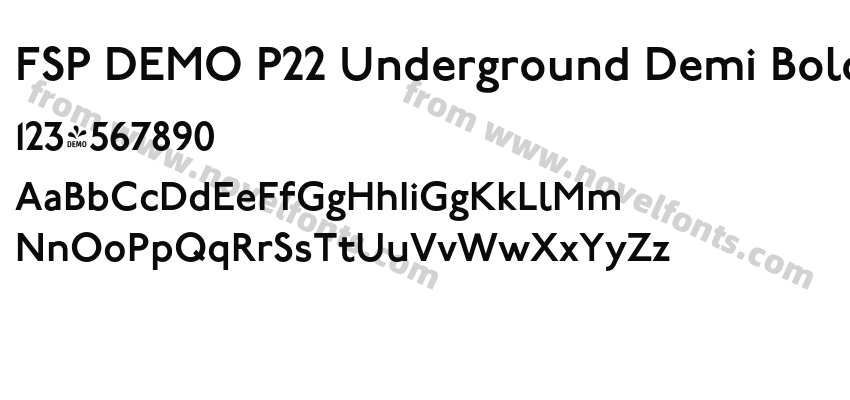 FSP DEMO P22 Underground Demi Bold RegularPreview