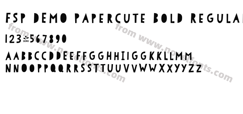 FSP DEMO Papercute Bold RegularPreview