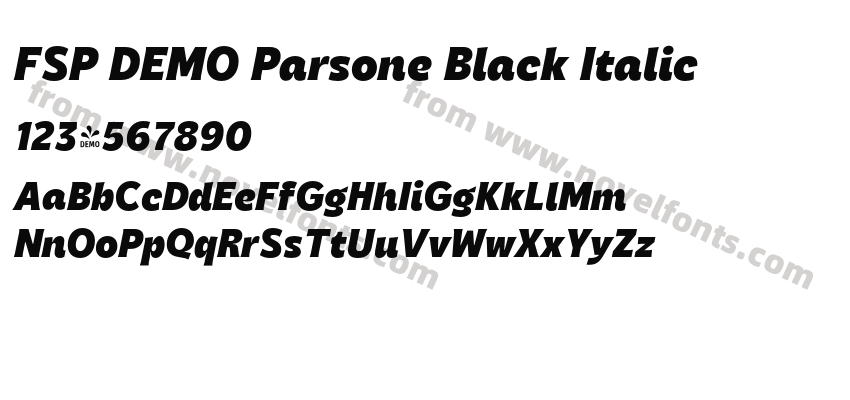 FSP DEMO Parsone Black ItalicPreview