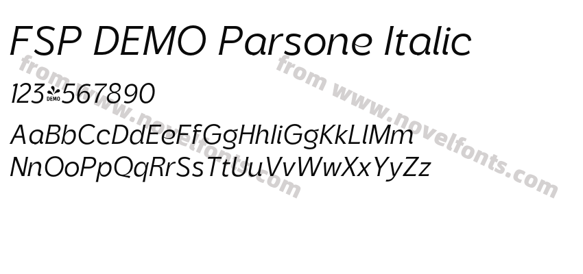 FSP DEMO Parsone ItalicPreview