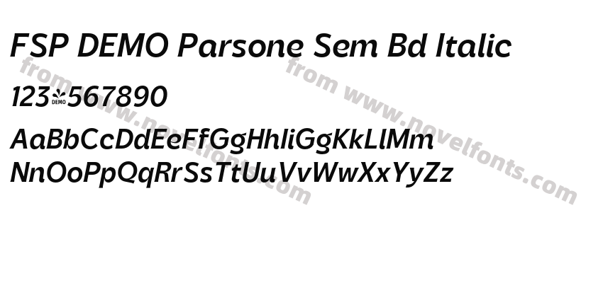 FSP DEMO Parsone Sem Bd ItalicPreview