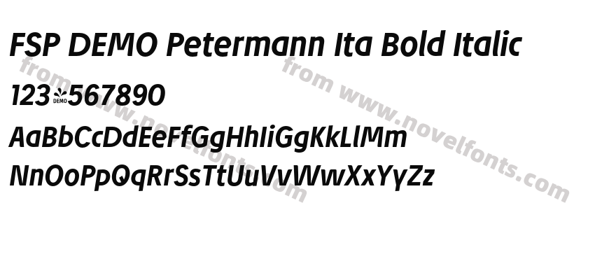 FSP DEMO Petermann Ita Bold ItalicPreview