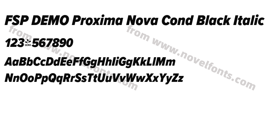 FSP DEMO Proxima Nova Cond Black ItalicPreview