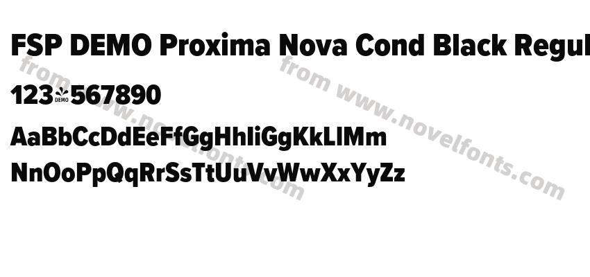 FSP DEMO Proxima Nova Cond Black RegularPreview
