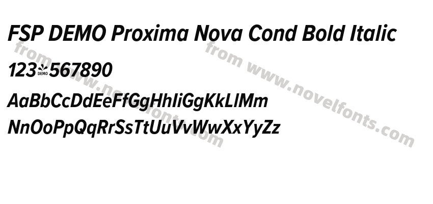 FSP DEMO Proxima Nova Cond Bold ItalicPreview