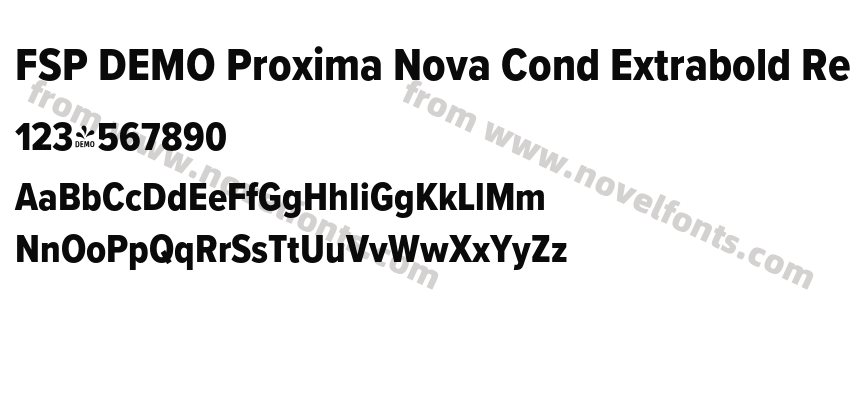 FSP DEMO Proxima Nova Cond Extrabold RegularPreview