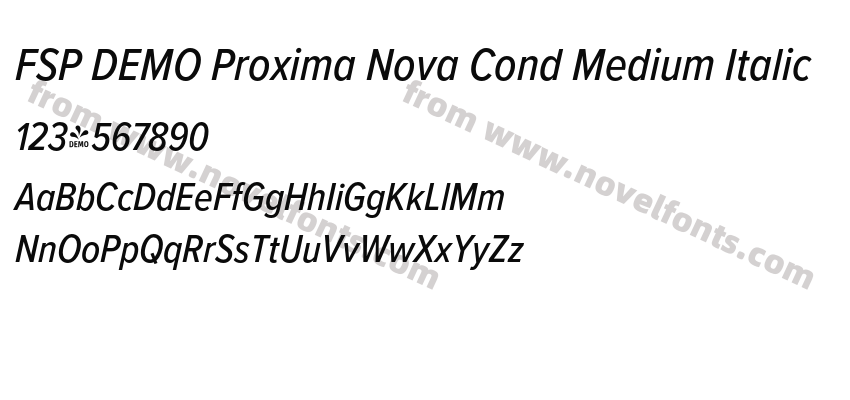 FSP DEMO Proxima Nova Cond Medium ItalicPreview