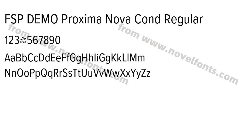 FSP DEMO Proxima Nova Cond RegularPreview