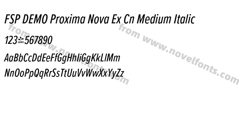 FSP DEMO Proxima Nova Ex Cn Medium ItalicPreview