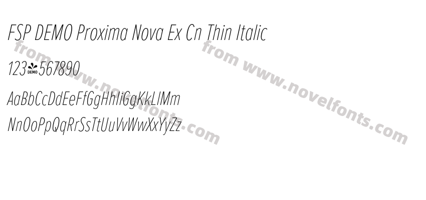 FSP DEMO Proxima Nova Ex Cn Thin ItalicPreview