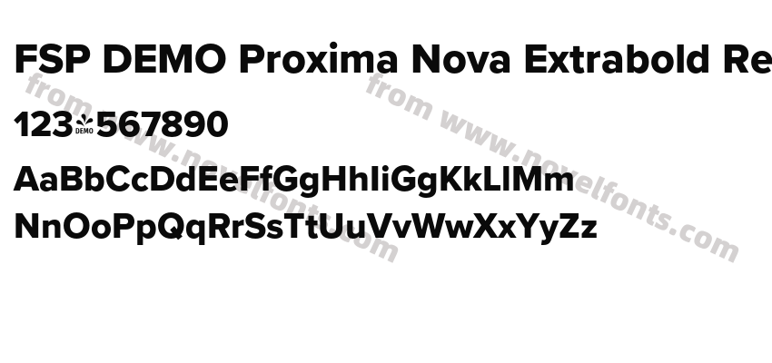 FSP DEMO Proxima Nova Extrabold RegularPreview