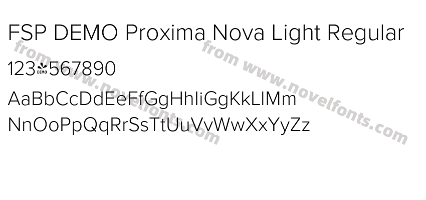 FSP DEMO Proxima Nova Light RegularPreview