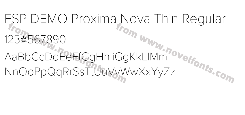 FSP DEMO Proxima Nova Thin RegularPreview