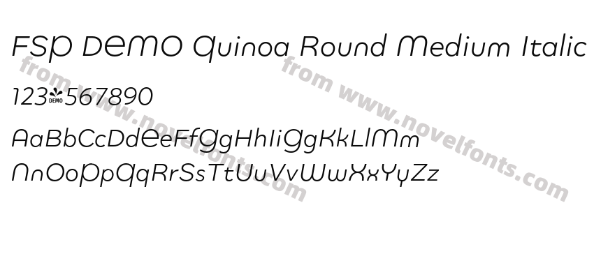 FSP DEMO Quinoa Round Medium ItalicPreview