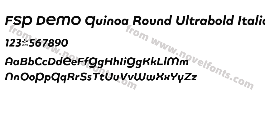FSP DEMO Quinoa Round Ultrabold ItalicPreview