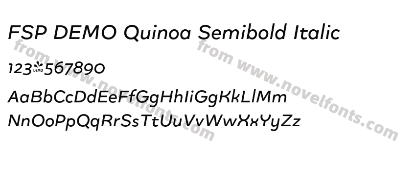 FSP DEMO Quinoa Semibold ItalicPreview