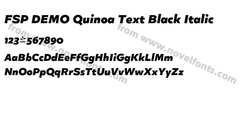 FSP DEMO Quinoa Text Black ItalicPreview