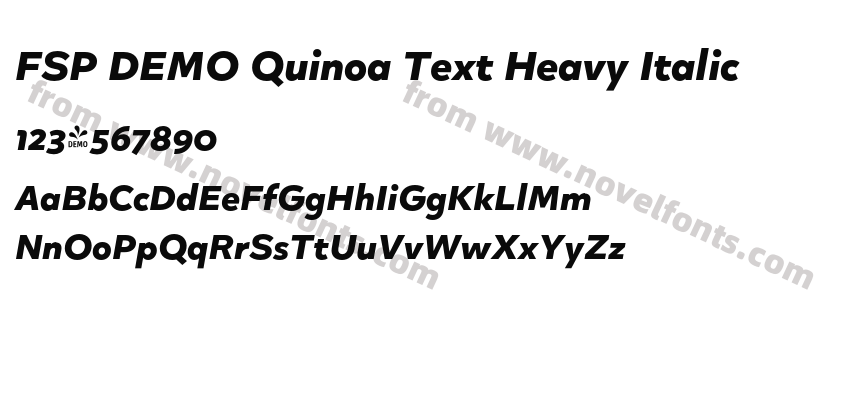 FSP DEMO Quinoa Text Heavy ItalicPreview