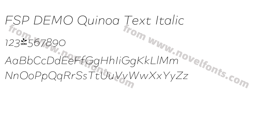 FSP DEMO Quinoa Text ItalicPreview