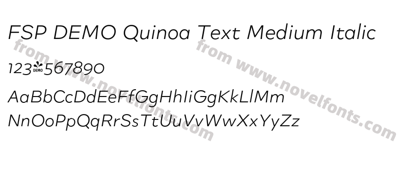 FSP DEMO Quinoa Text Medium ItalicPreview