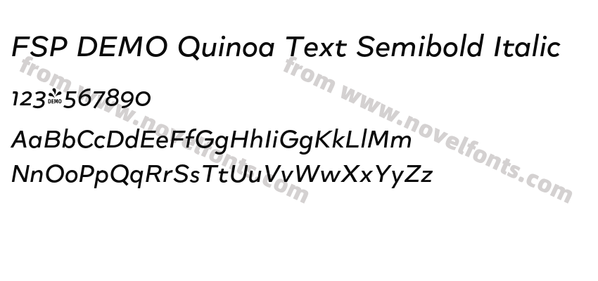 FSP DEMO Quinoa Text Semibold ItalicPreview