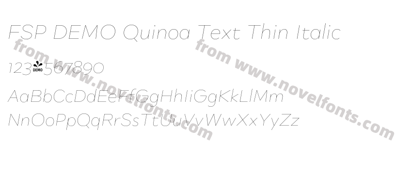 FSP DEMO Quinoa Text Thin ItalicPreview