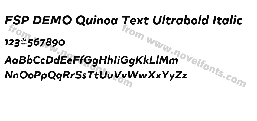 FSP DEMO Quinoa Text Ultrabold ItalicPreview