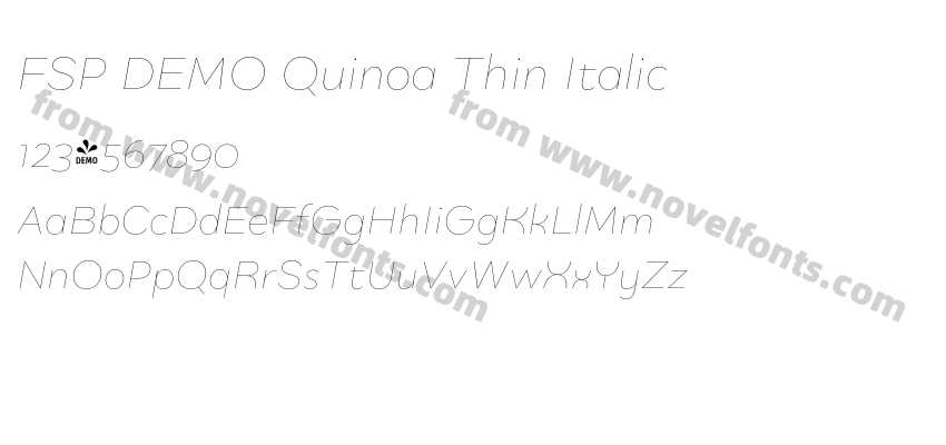 FSP DEMO Quinoa Thin ItalicPreview