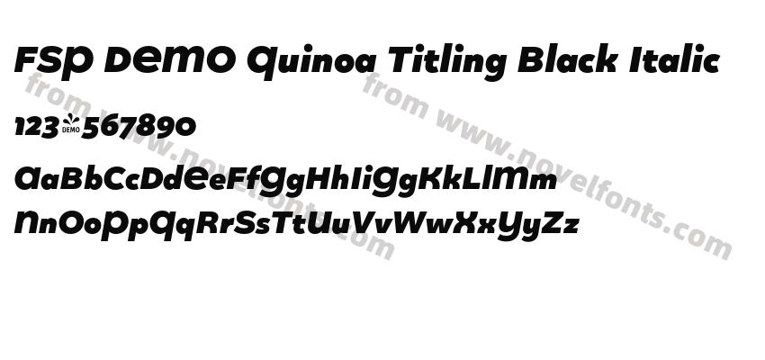 FSP DEMO Quinoa Titling Black ItalicPreview