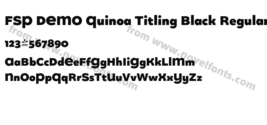 FSP DEMO Quinoa Titling Black RegularPreview
