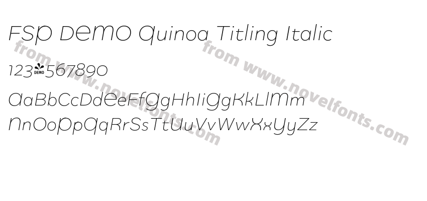 FSP DEMO Quinoa Titling ItalicPreview