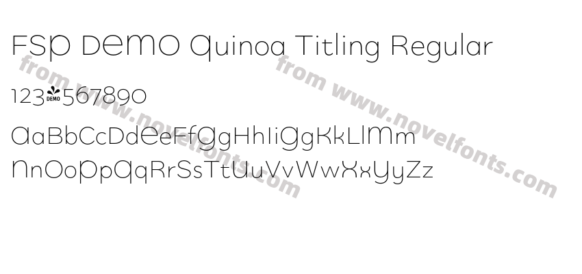FSP DEMO Quinoa Titling RegularPreview