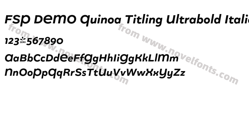 FSP DEMO Quinoa Titling Ultrabold ItalicPreview