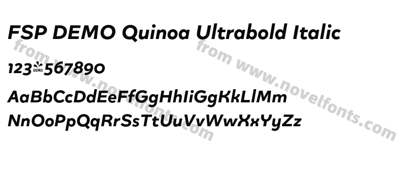 FSP DEMO Quinoa Ultrabold ItalicPreview