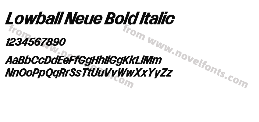 Lowball Neue Bold ItalicPreview