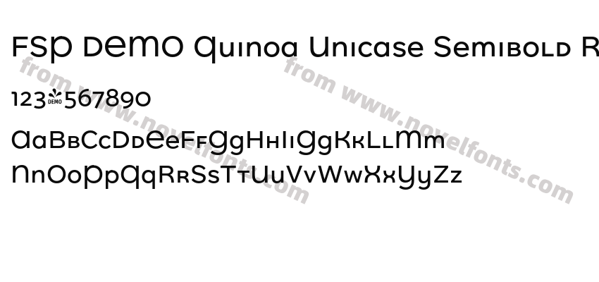 FSP DEMO Quinoa Unicase Semibold RegularPreview