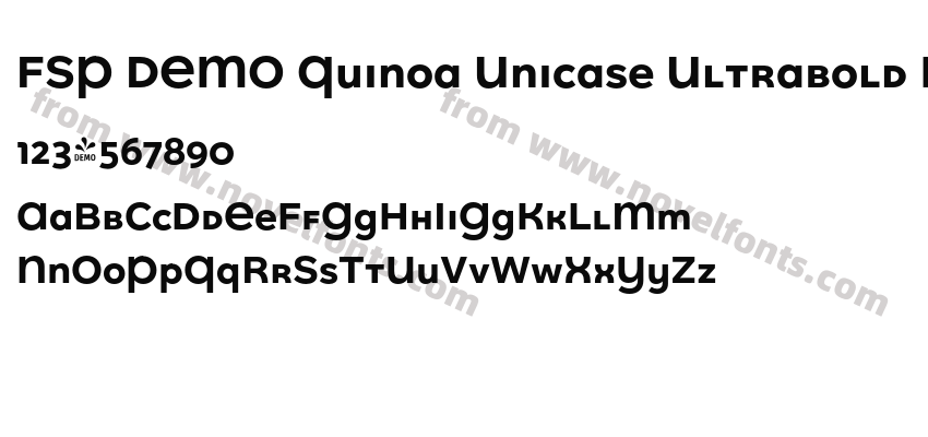 FSP DEMO Quinoa Unicase Ultrabold RegularPreview