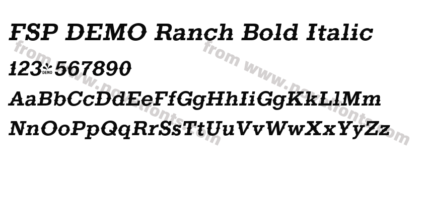 FSP DEMO Ranch Bold ItalicPreview