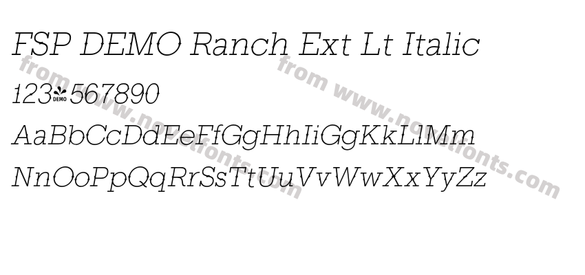 FSP DEMO Ranch Ext Lt ItalicPreview