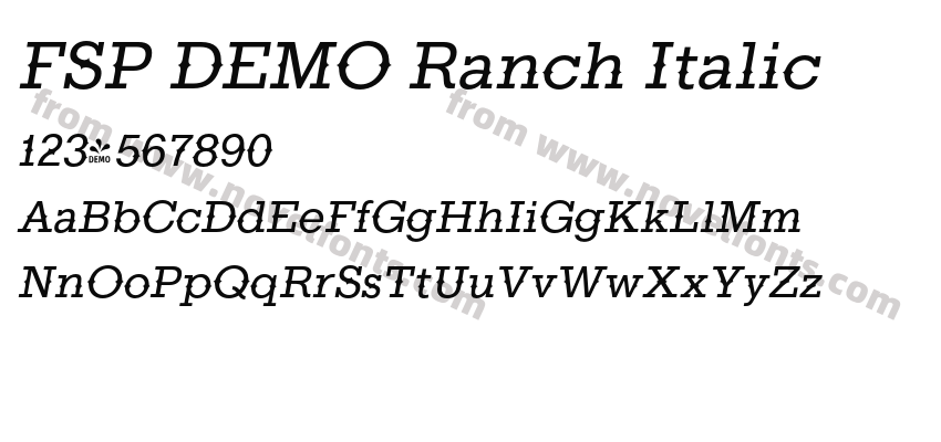 FSP DEMO Ranch ItalicPreview