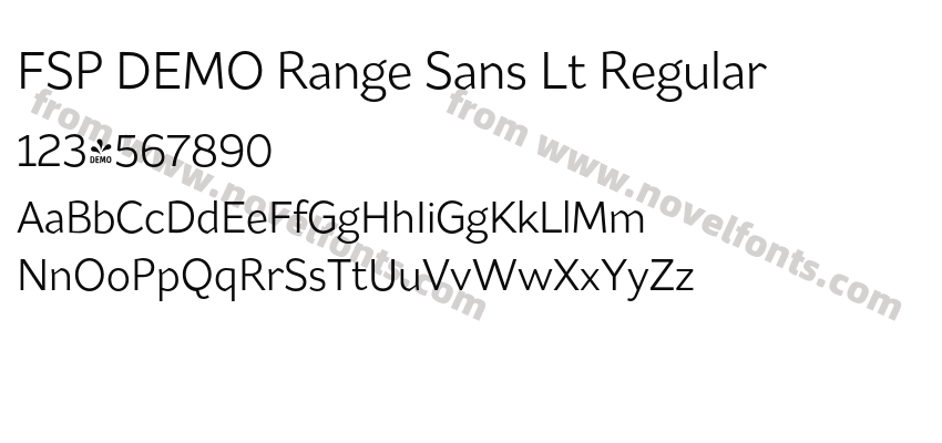 FSP DEMO Range Sans Lt RegularPreview