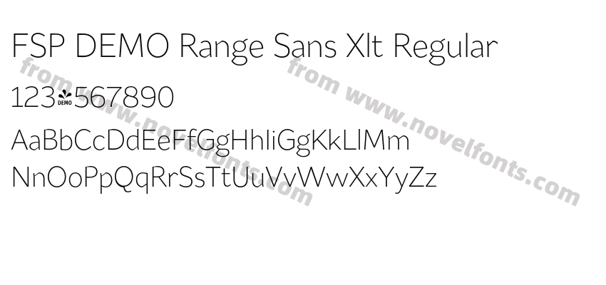 FSP DEMO Range Sans Xlt RegularPreview