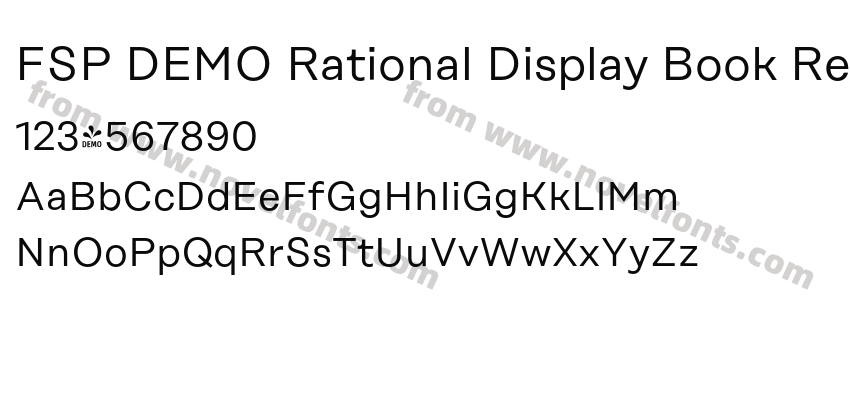 FSP DEMO Rational Display Book RegularPreview