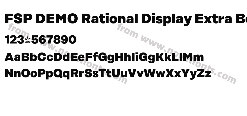FSP DEMO Rational Display Extra Bold RegularPreview