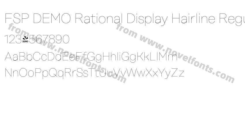 FSP DEMO Rational Display Hairline RegularPreview